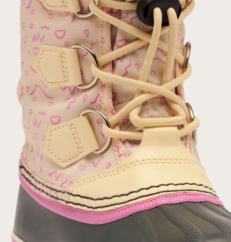 YOOT PAC Nylon Youth Waterproof Boot, Color: Honey White, Orchid, image 9