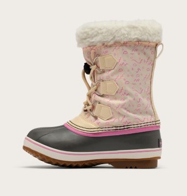 YOOT PAC Nylon Youth Waterproof Boot, Color: Honey White, Orchid, image 7