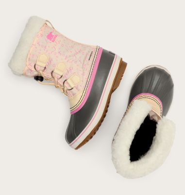 YOOT PAC Nylon Youth Waterproof Boot, Color: Honey White, Orchid, image 8