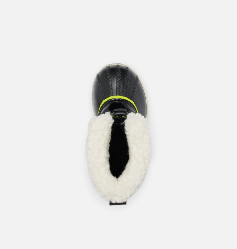 Kids' YOOT PAC Nylon Waterproof Snow Boots, Color: Black, Chartreuse, image 4