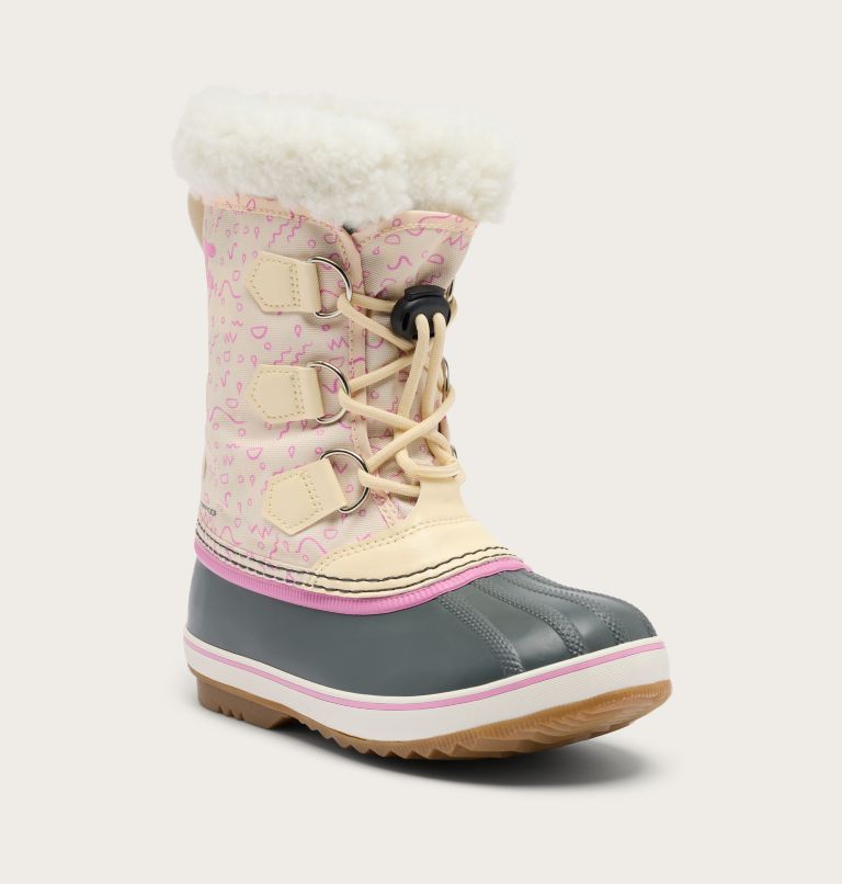 YOOT PAC Nylon Children's Waterproof Boot, Color: Honey White, Orchid, image 6