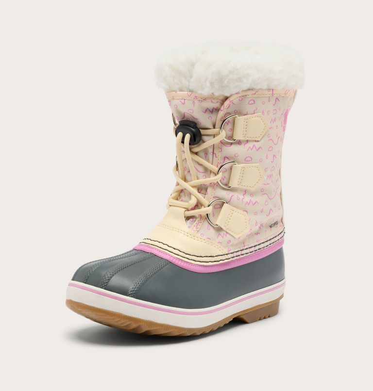 YOOT PAC Nylon Children's Waterproof Boot, Color: Honey White, Orchid, image 7