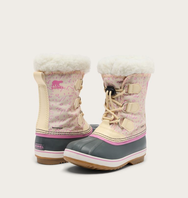 YOOT PAC Nylon Children's Waterproof Boot, Color: Honey White, Orchid, image 8