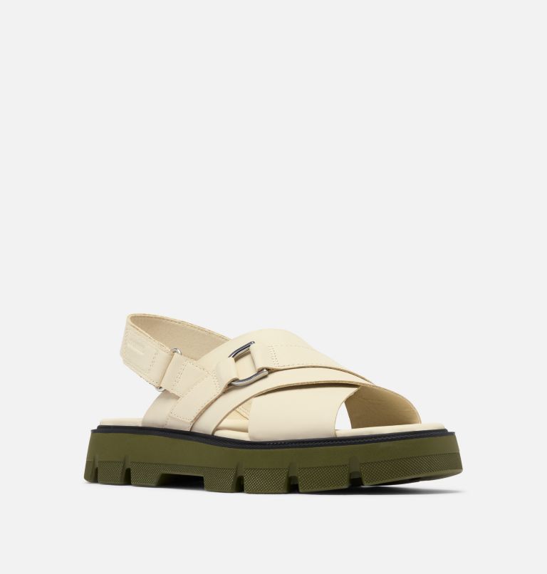 REIN CB Women's Crisscross Sandal, Color: Chalk, Utility Green, image 7