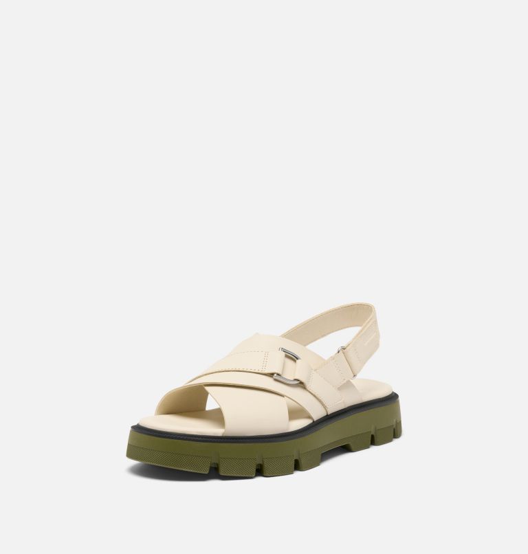 REIN CB Women's Crisscross Sandal, Color: Chalk, Utility Green, image 8