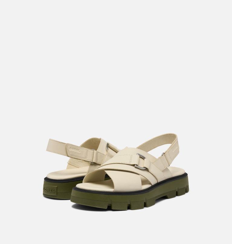 REIN CB Women's Crisscross Sandal, Color: Chalk, Utility Green, image 9