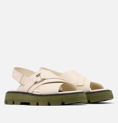 Sandalias REIN CB Crisscross para mujer, Color: Chalk, Utility Green, image 2