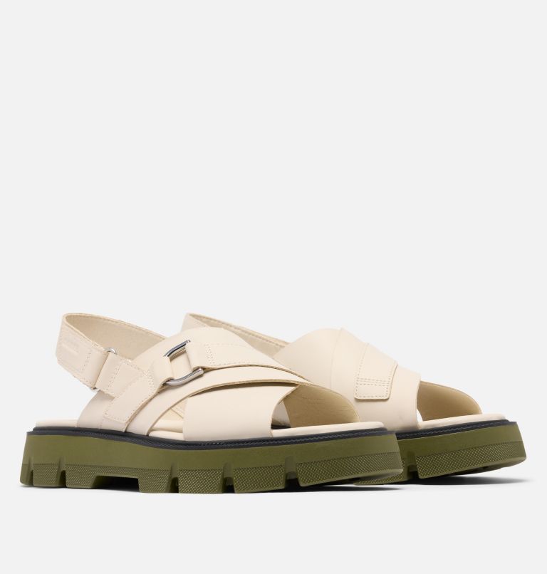 REIN CB Women's Crisscross Sandal, Color: Chalk, Utility Green, image 2