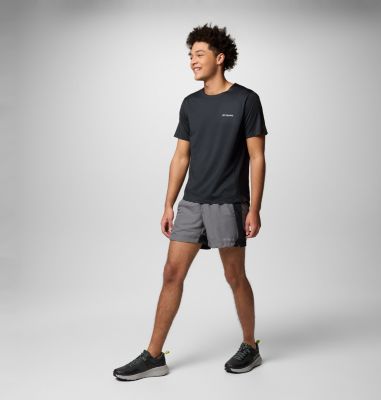 Men's Three Pitch Shorts, Color: City Grey, Black, image 4