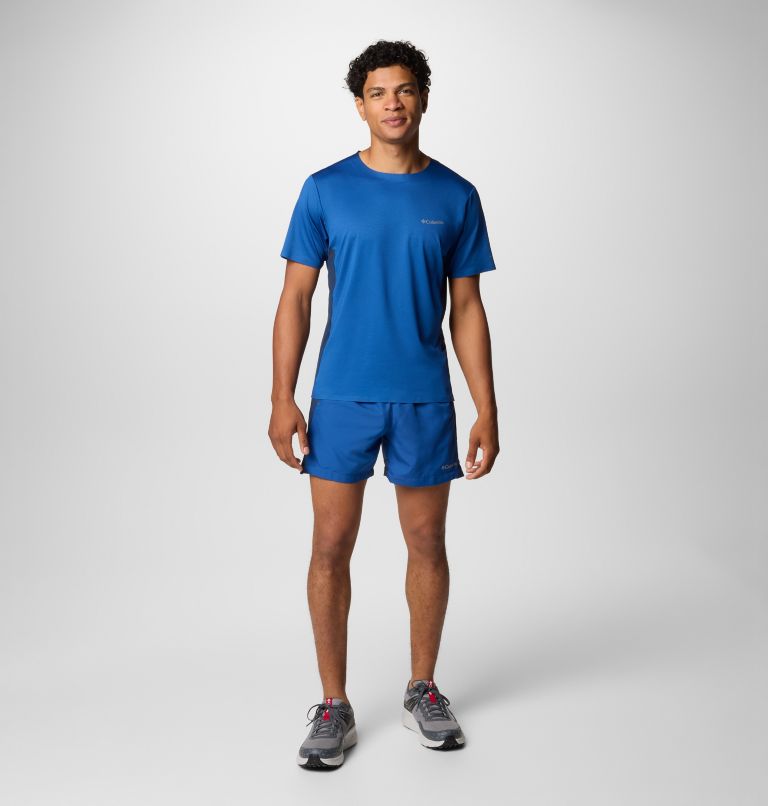 Men's Three Pitch Shorts, Color: Mtn Blue, Coll Navy, image 2