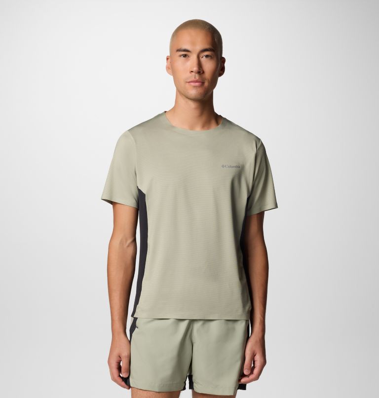 Men's Three Pitch Technical T-Shirt, Color: Safari, Black, image 1