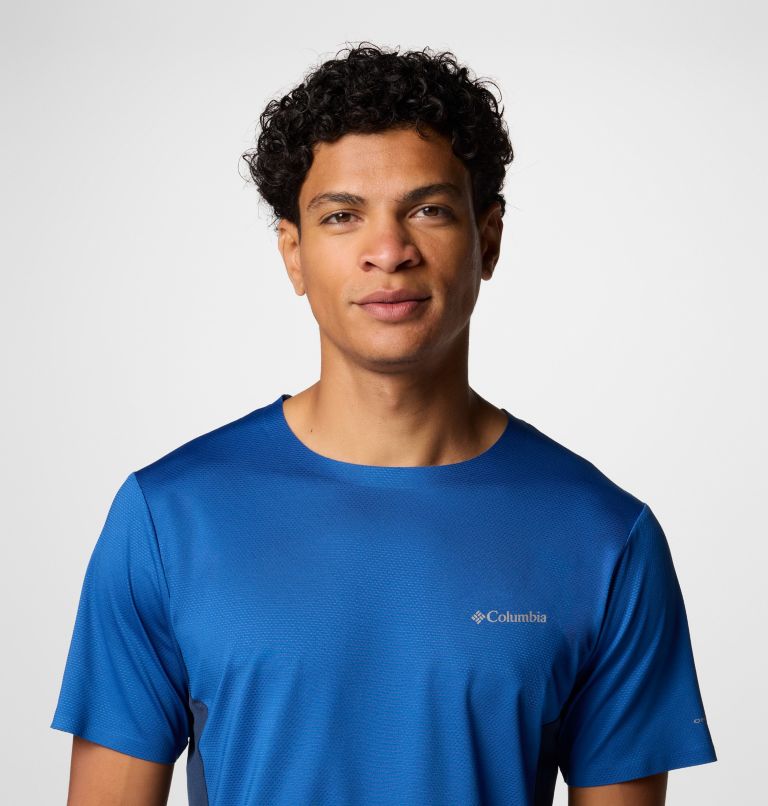 Three Pitch technisches T-Shirt für Männer, Color: Mtn Blue, Coll Navy, image 4