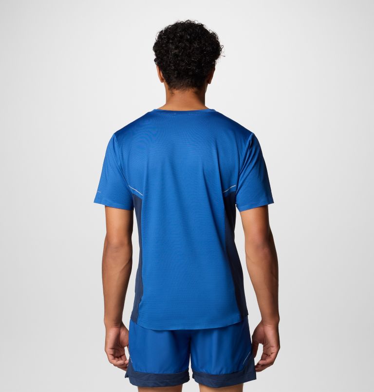 Three Pitch technisches T-Shirt für Männer, Color: Mtn Blue, Coll Navy, image 2