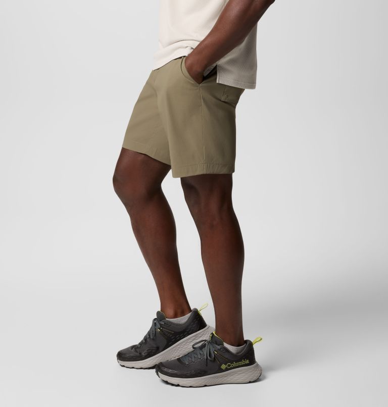 Men's Tech Trail Utility Shorts, Color: Stone Green, image 4