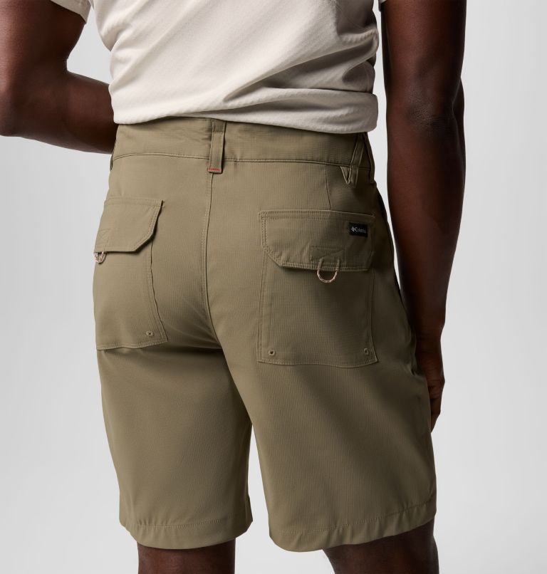 Men's Tech Trail Utility Shorts, Color: Stone Green, image 6