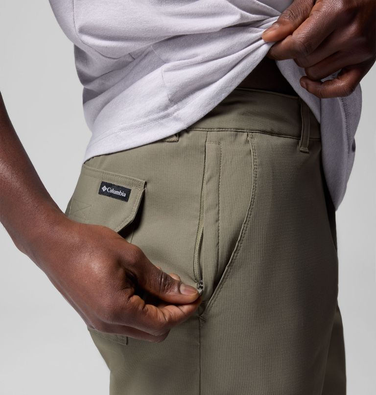 Short de Randonnée Fonctionnel Tech Trail Homme, Color: Stone Green, image 7