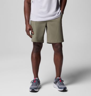 Men's Tech Trail Utility Hiking Shorts, Color: Stone Green, image 1