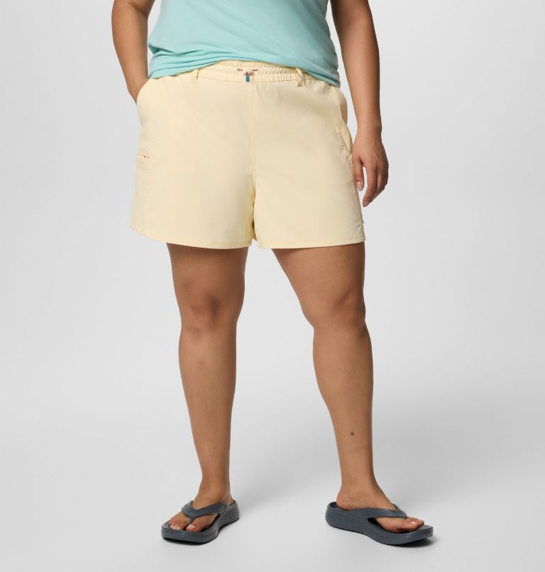 Women's Weekend Rays Water Shorts - Plus Size, Color: Lemon Wash, image 1