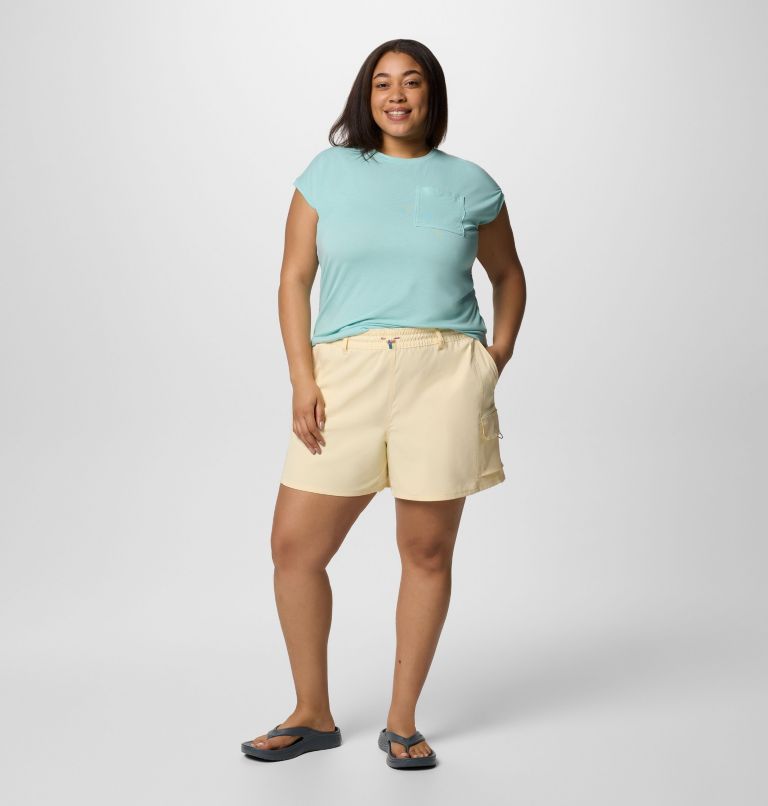 Women's Weekend Rays Water Shorts - Plus Size, Color: Lemon Wash, image 7