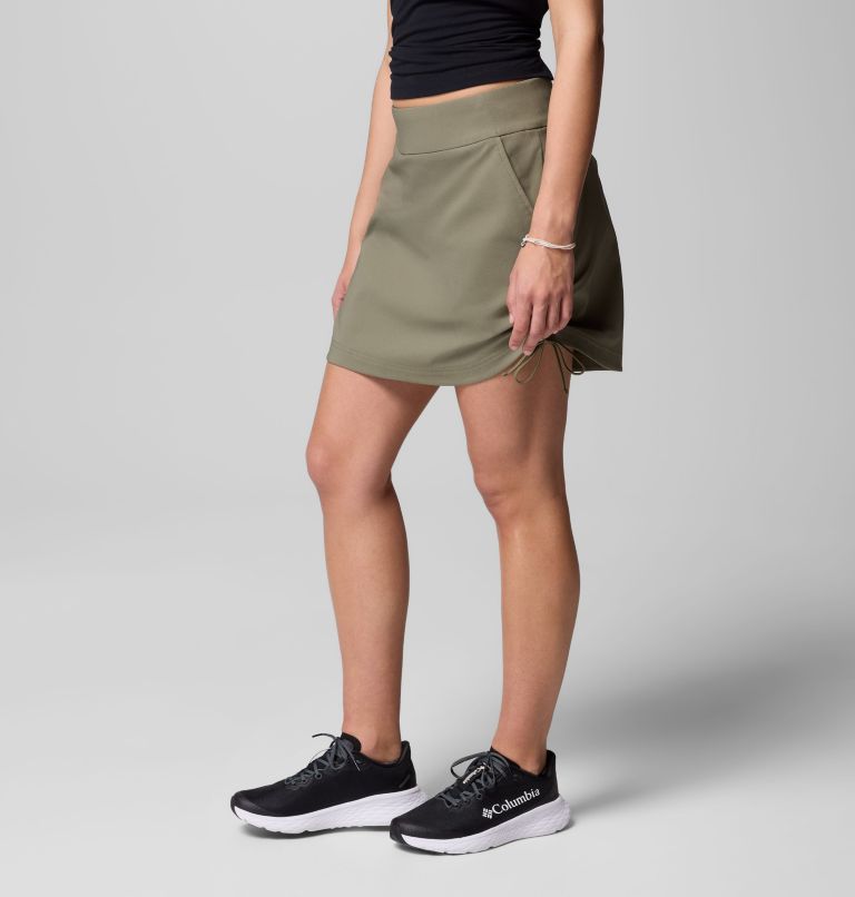 Women's All Seasons Ruched Skort, Color: Stone Green, image 4