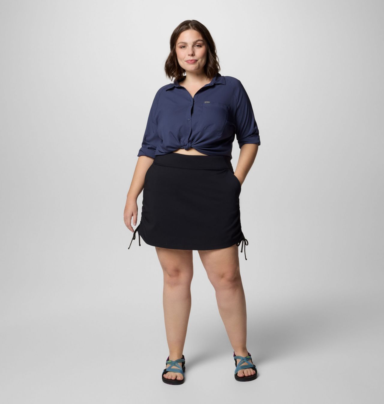 Women's All Seasons™ Ruched Skort - Plus Size | 010 | 1X 7