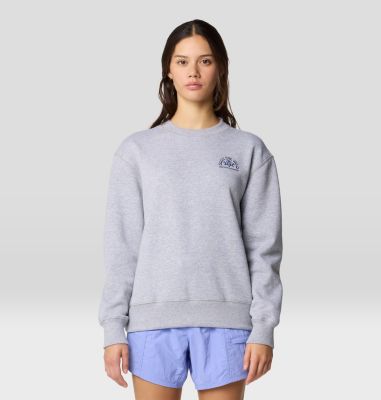 Women's Seek Floral Pullover Crew, Color: Hardwear Grey Heather, image 13
