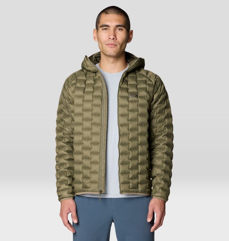 Men's Temescalborz Down Hoody, Color: Stone Green, image 4