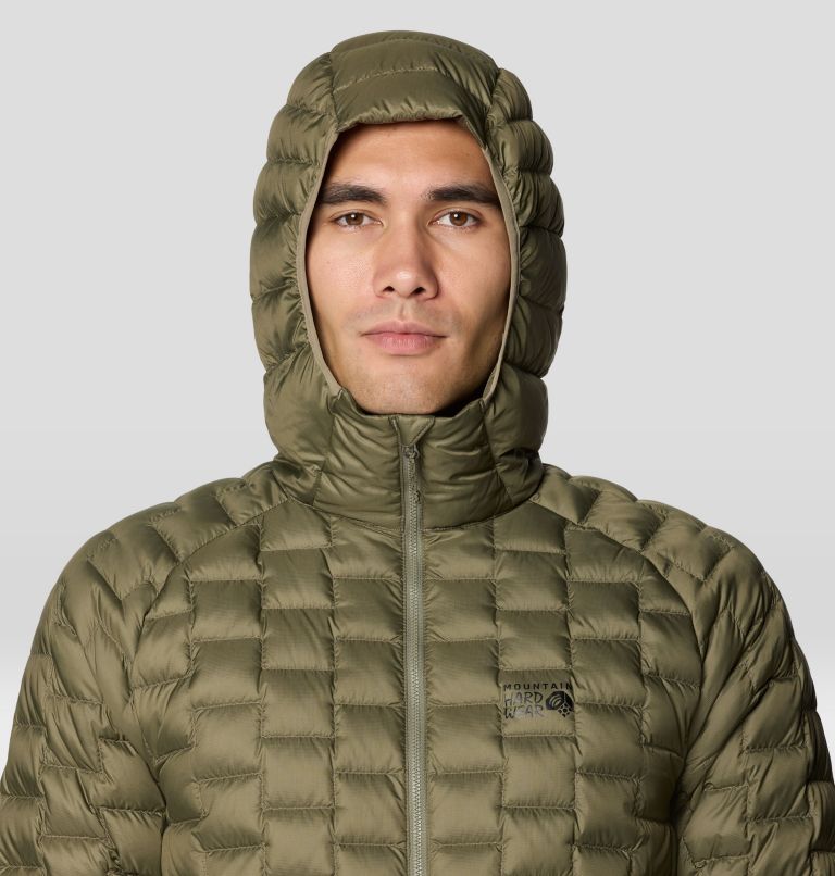 Men's Temescalborz Down Hoody, Color: Stone Green, image 5