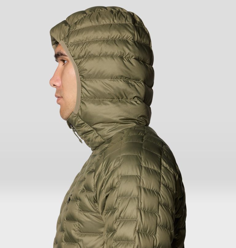 Men's Temescalborz Down Hoody, Color: Stone Green, image 6
