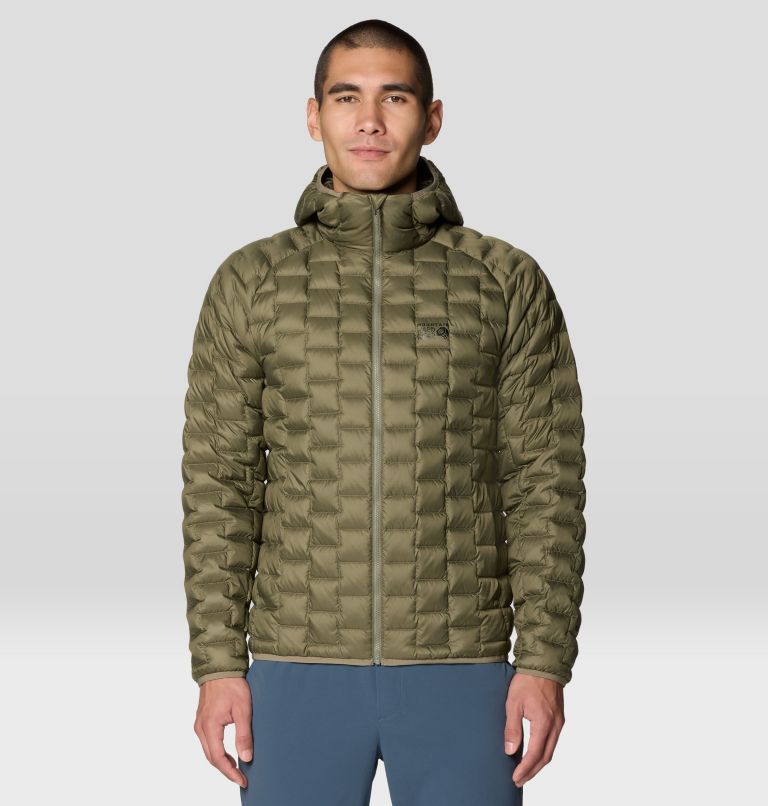 Men's Temescalborz Down Hoody, Color: Stone Green, image 1