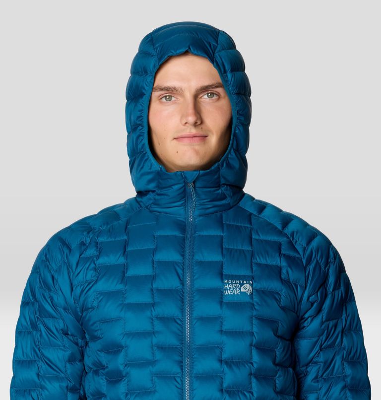 Men's Temescalborz Down Hoody, Color: Dark Caspian, image 4