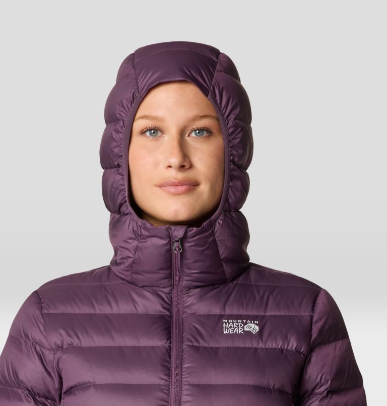 Women's Tiberondack Down Hoody, Color: Dusty Purple, image 4
