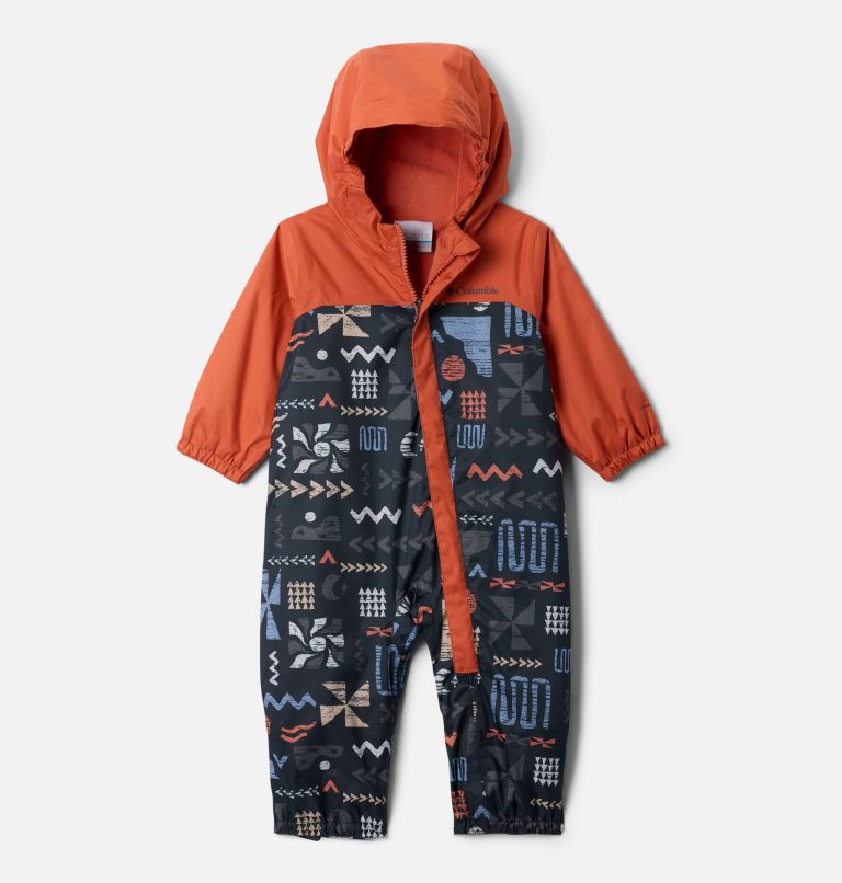 Infant Critter Jitters III Rain Suit, Color: Black Outerbounds, Tuscan, image 1