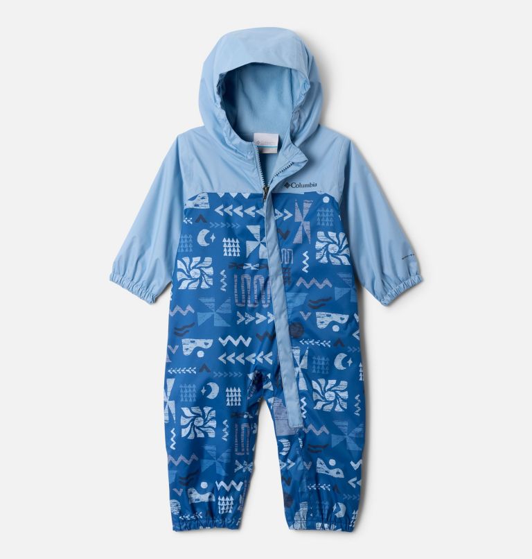 Infant Critter Jitters III Rain Suit, Color: Mountain Blue Outerbounds, Ripple Blue, image 1