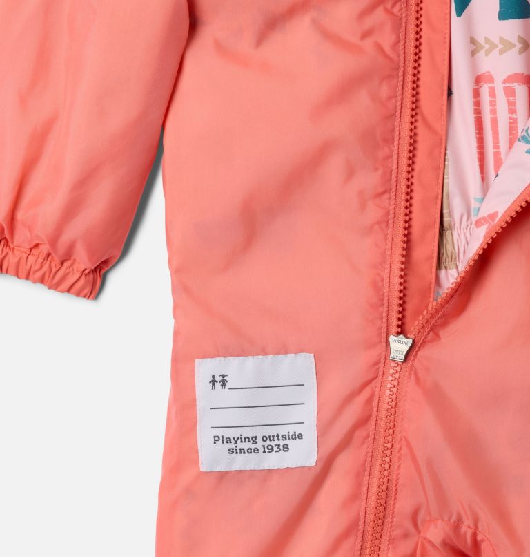 Infant Critter Jitters III Rain Suit, Color: Satin Pink Outerbounds, Hot Coral, image 3