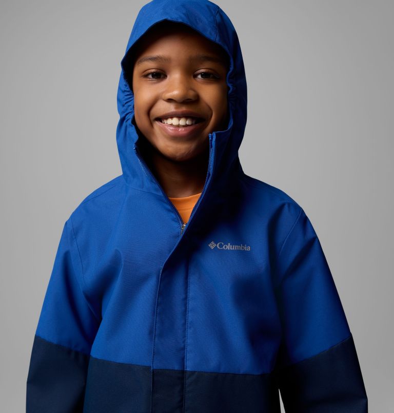 Boys' Hikebound II Jacket, Color: Mountain Blue, Collegiate Navy, image 5