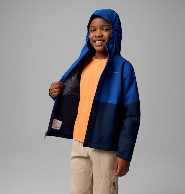 Boys' Hikebound II Jacket, Color: Mountain Blue, Collegiate Navy, image 6