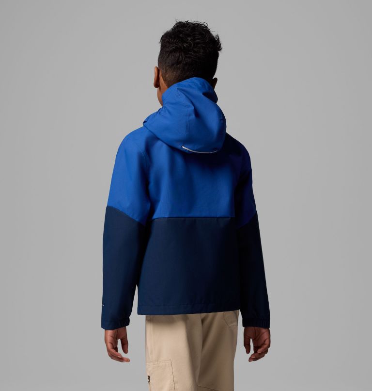 Boys' Hikebound II Jacket, Color: Mountain Blue, Collegiate Navy, image 3