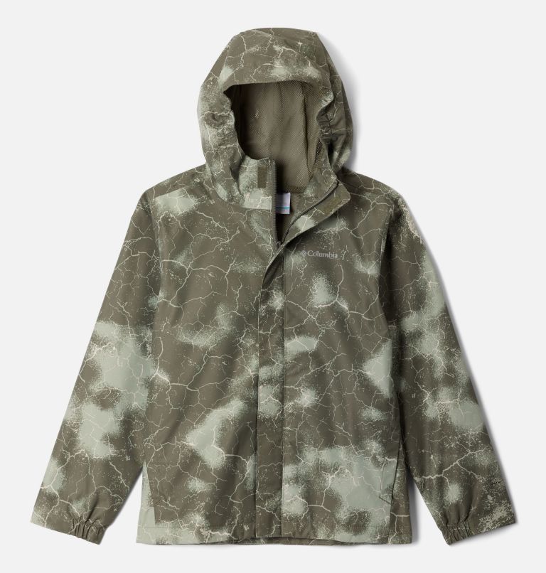 Boys' Hikebound II Printed Jacket, Color: Stone Green Cracked Earth, image 1