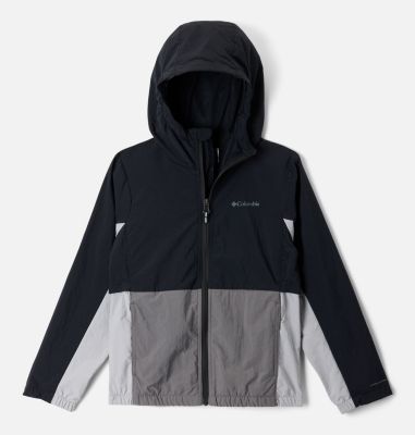 Boys' Tabor Trail Hooded Windbreaker, Color: Black, Columbia Grey, City Grey, image 1