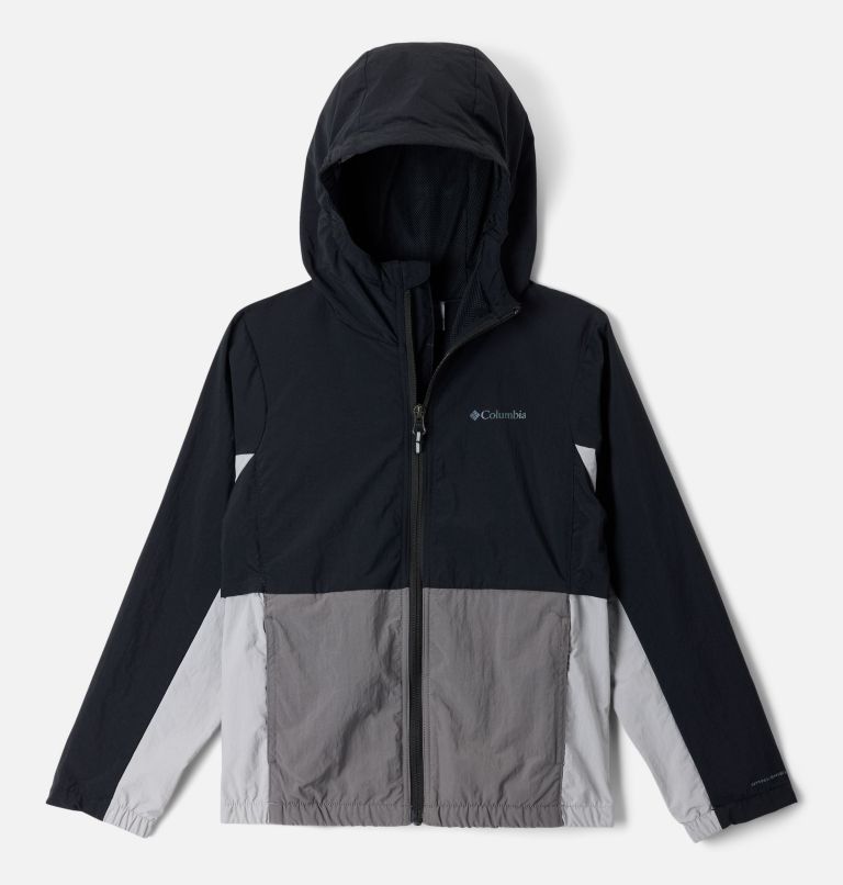 Boys' Tabor Trail Hooded Windbreaker, Color: Black, Columbia Grey, City Grey, image 1