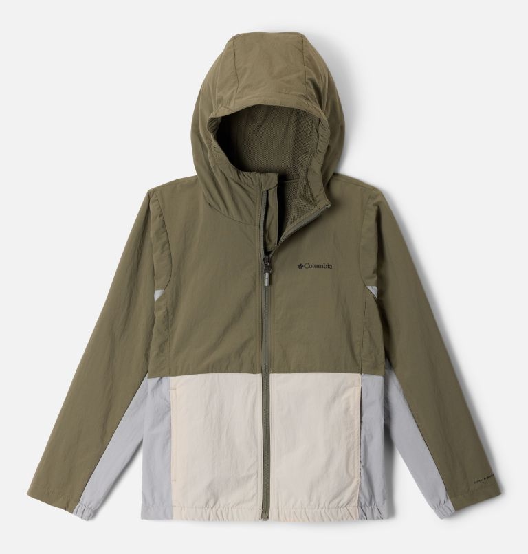 Boys' Tabor Trail Hooded Windbreaker, Color: Stone Green, Columbia Grey, Dark Stone, image 1