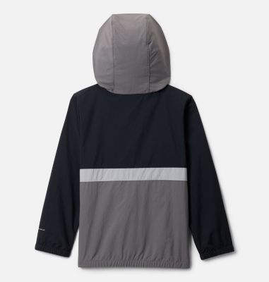 Boys' Spire Valley Windbreaker, Color: Black, City Grey, Columbia Grey, image 2