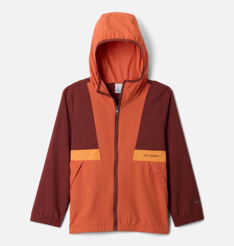 Boys' Spire Valley Hooded Windbreaker, Color: Spice, Tuscan, Koi, image 1