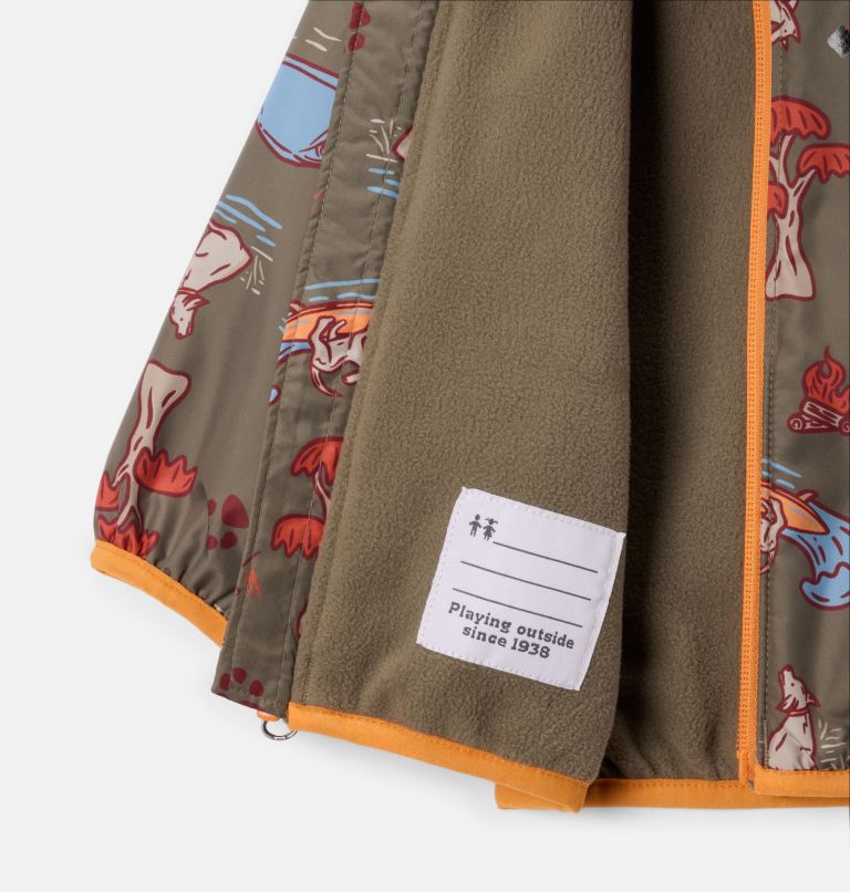 Infant Mini Pixel Grabber III Wind Jacket, Color: Stone Green Trail Tails, image 3