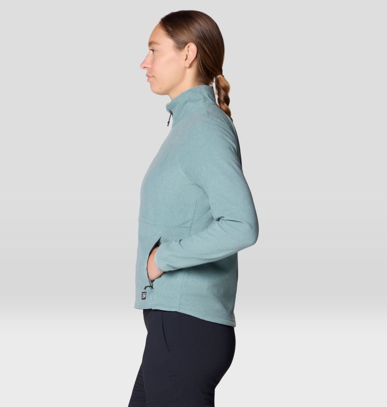 Women's Oakoram Fleece Full Zip, Color: Blue Sage Heather, image 3