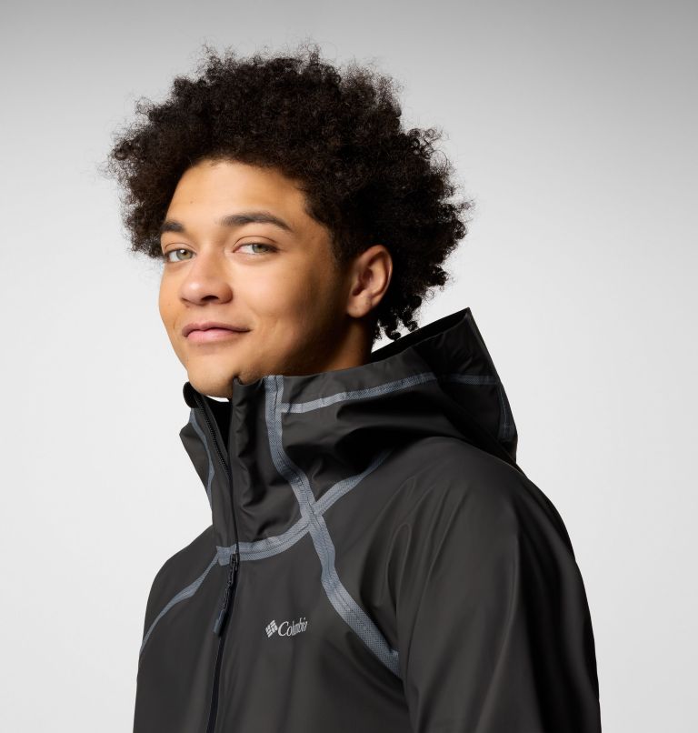 Men's Reign No Shine Waterproof Jacket, Color: Black, image 5