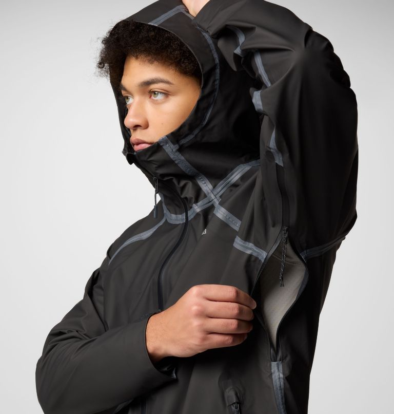 Men's Reign No Shine Waterproof Jacket, Color: Black, image 6