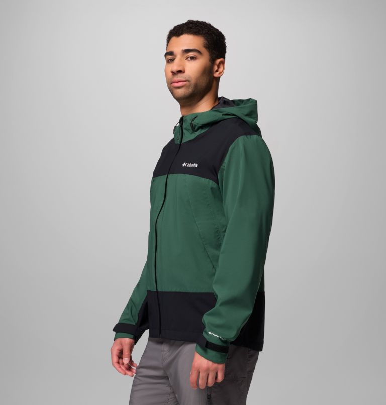 Men's Boulder Falls Waterproof Jacket, Color: Rain Forest, Black, image 4