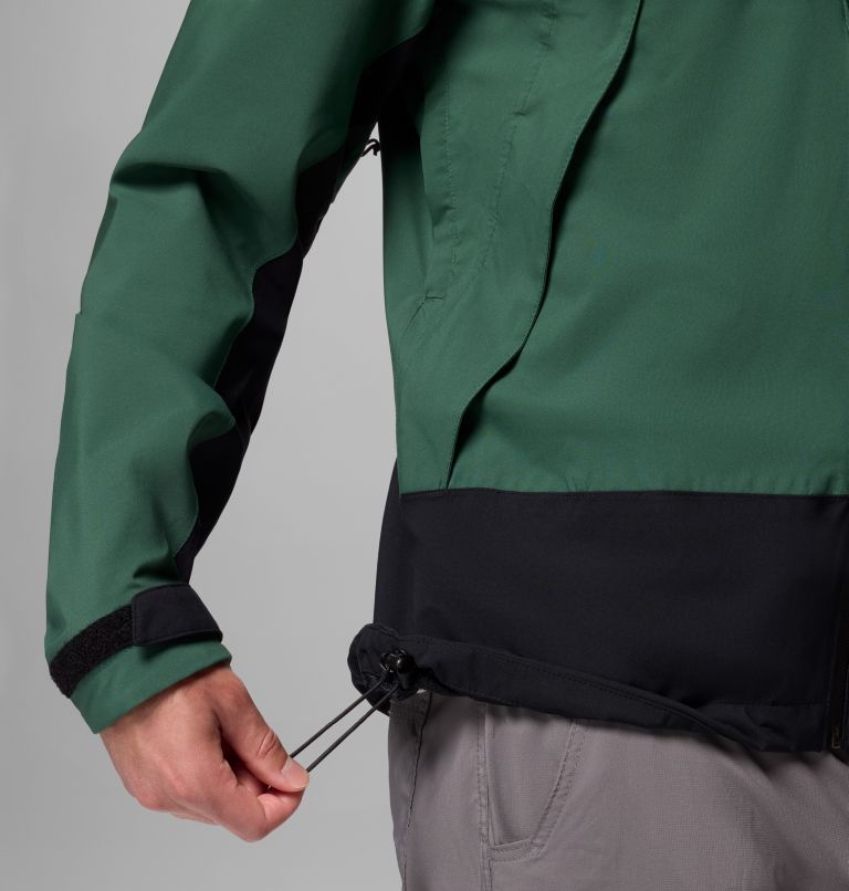 Men's Boulder Falls Waterproof Jacket, Color: Rain Forest, Black, image 8